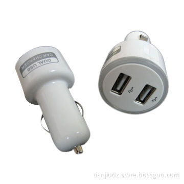 Mini Tablet PC Mobiles, In-car Charger with Dual USB Port 5V Output